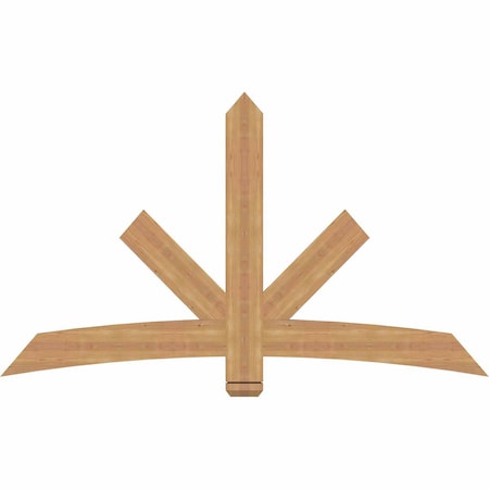 Ekena Millwork Alberta Smooth Timber Gable Bracket, Western Red Cedar, 72"W x 42"H x 1 1/2"D x 5 1/2"F, 14/12 Pitch GBW072X42X0206ALB00SWR